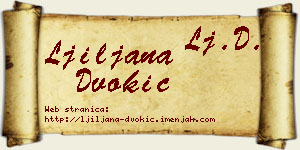 Ljiljana Dvokić vizit kartica